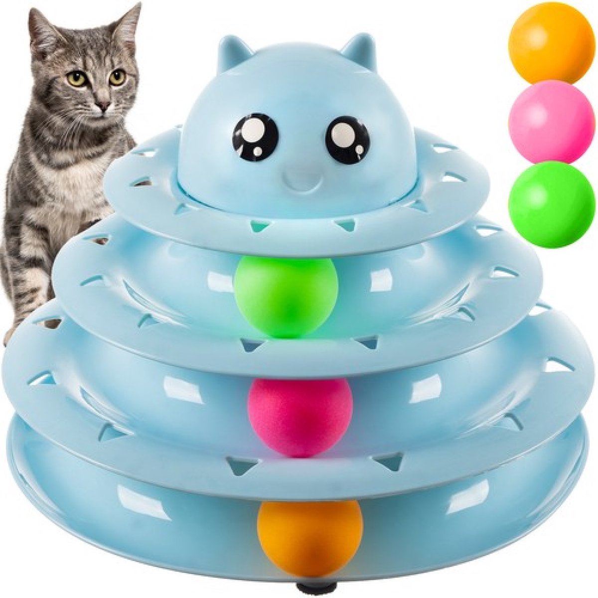 Kattenspeelgoed - Toren met ballen - Speelgoed - Katten