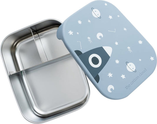 The Cotton Cloud lunchbox rvs met siliconen deksel cosmic