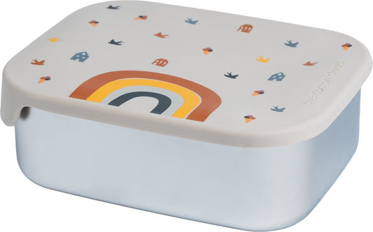 The Cotton Cloud lunchbox rvs met siliconen deksel rainbow