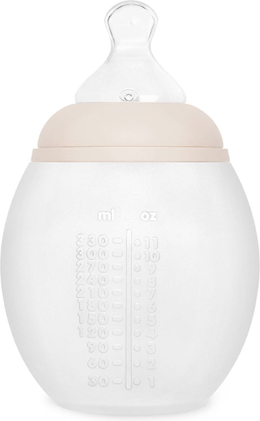 Elhee bib rond babyfles- 330ml / nude - Roze