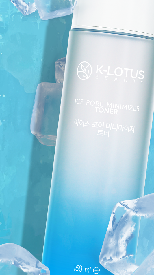 K-Lotus Beauty Ice Pore Toner 150ml - Poriënverkleining, Verfrissend en Hydraterend - Geschikt voor Alle Huidtypen