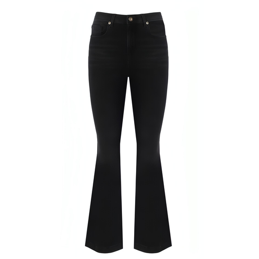 WB Jeans Dames Palazzo Mid Black