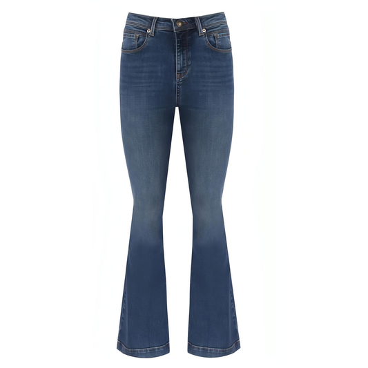 WB Jeans Dames Palazzo Mid Blue