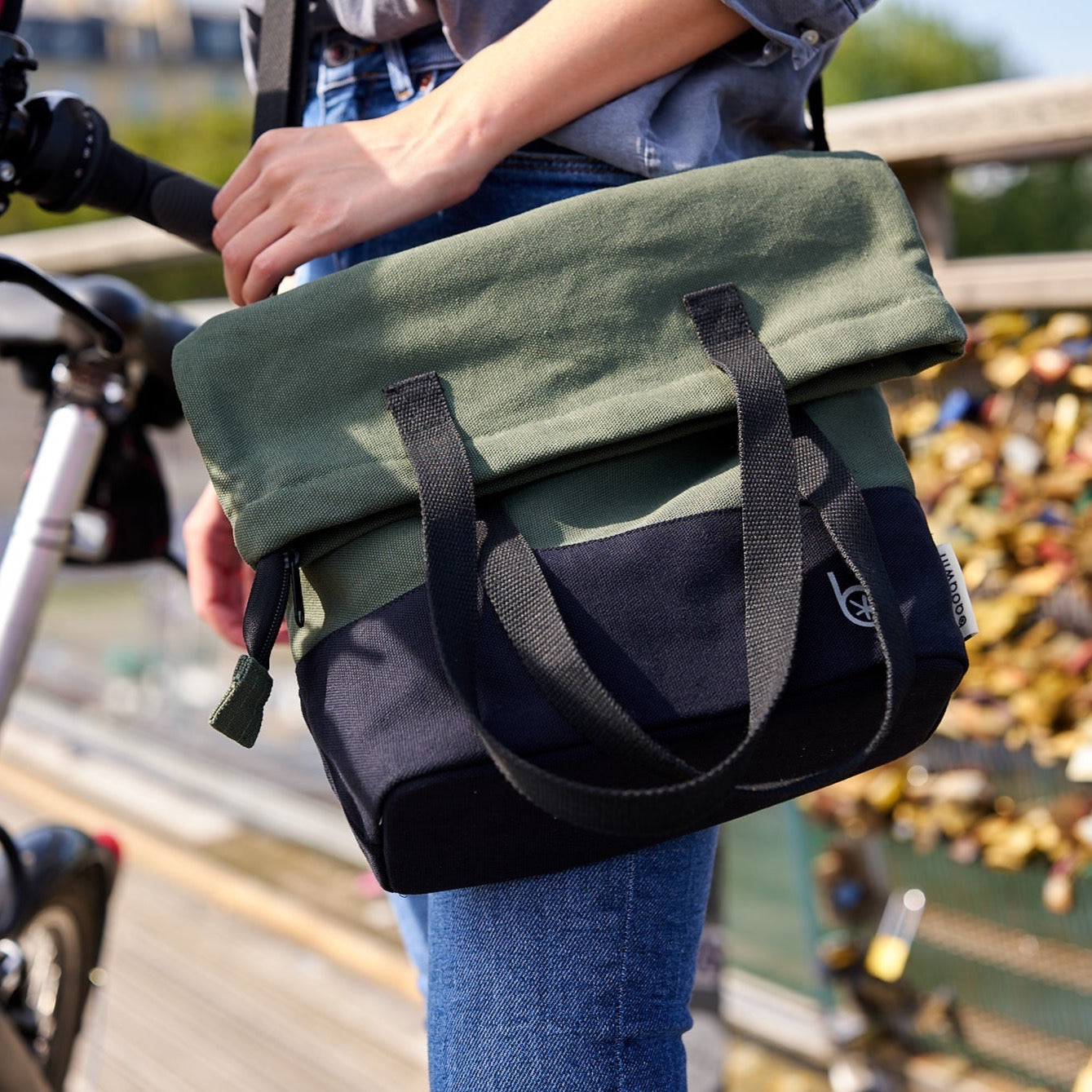 Flo Groene Fietsshopper Tas